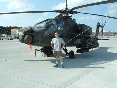 Me in front of a 1st gen. Apache tank-killer